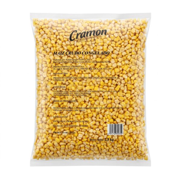 Maiz Desgranado Dulce Congelado Familiar 2,5 Kg