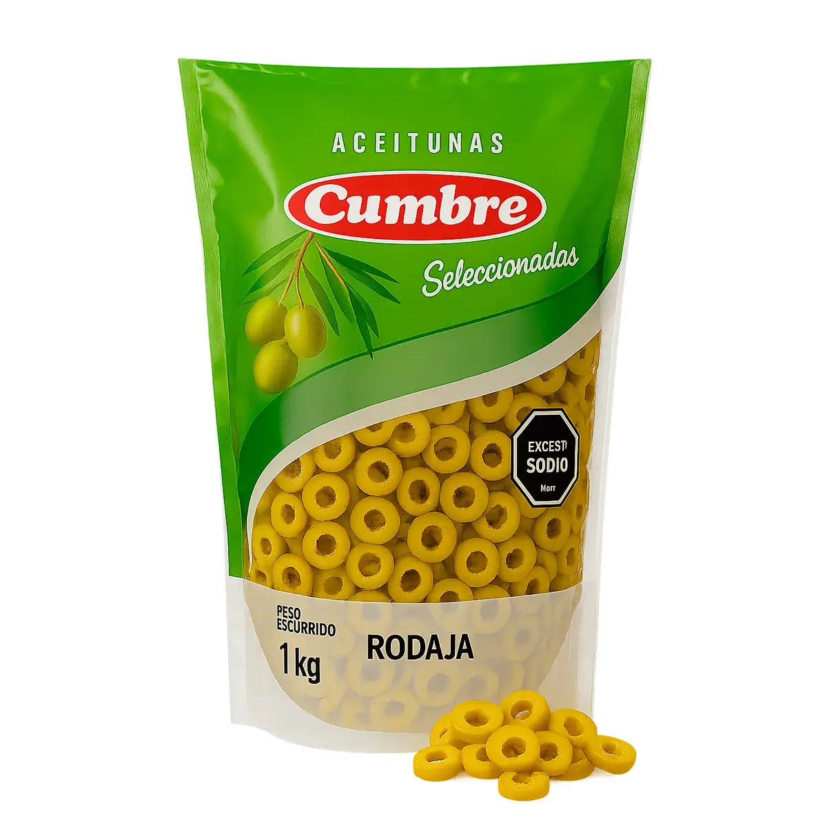 36 Aceitunas Verdes en Rodajas 1kg - Imagen 1
