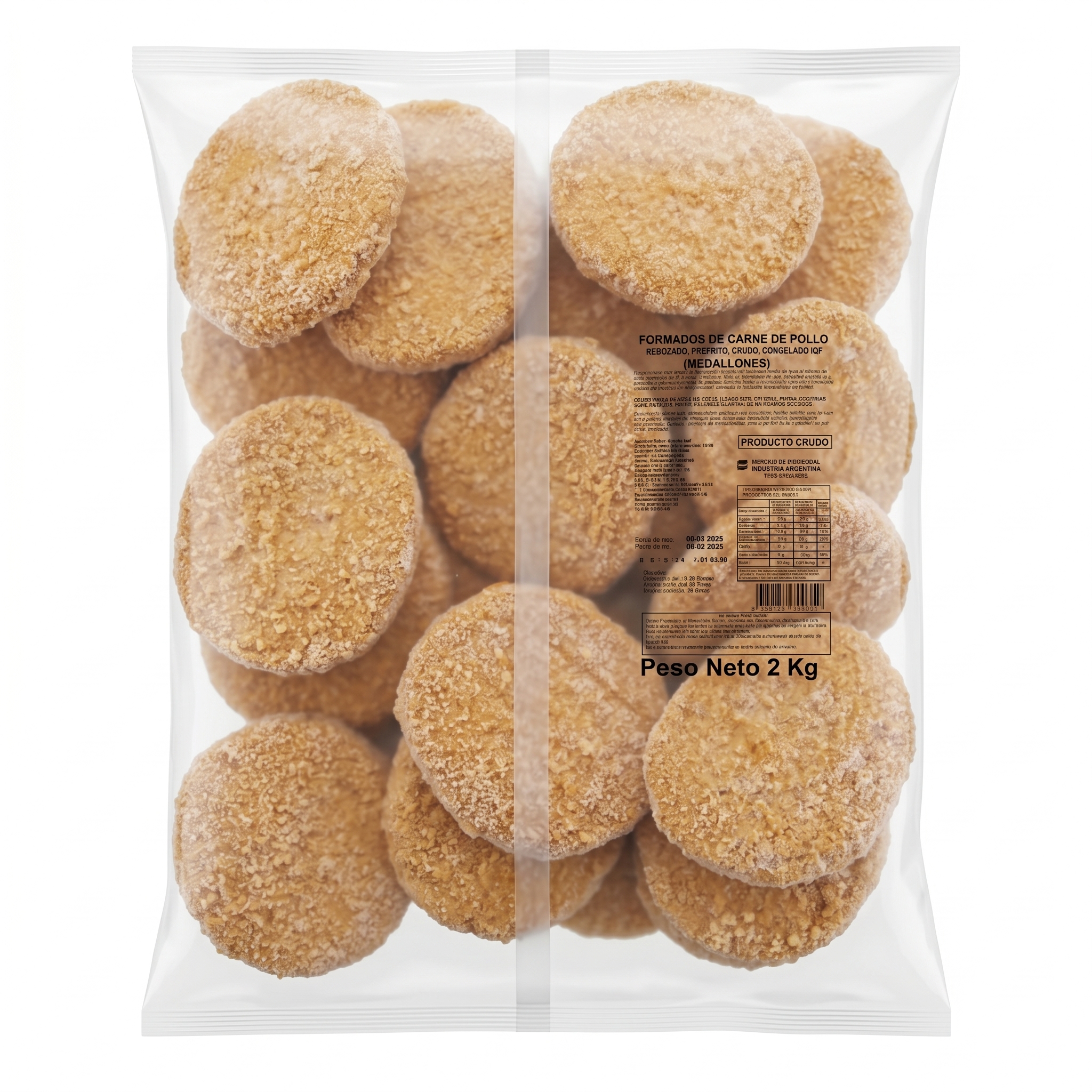 6 Medallones de Pollo Rebozados 2kg - Imagen 1