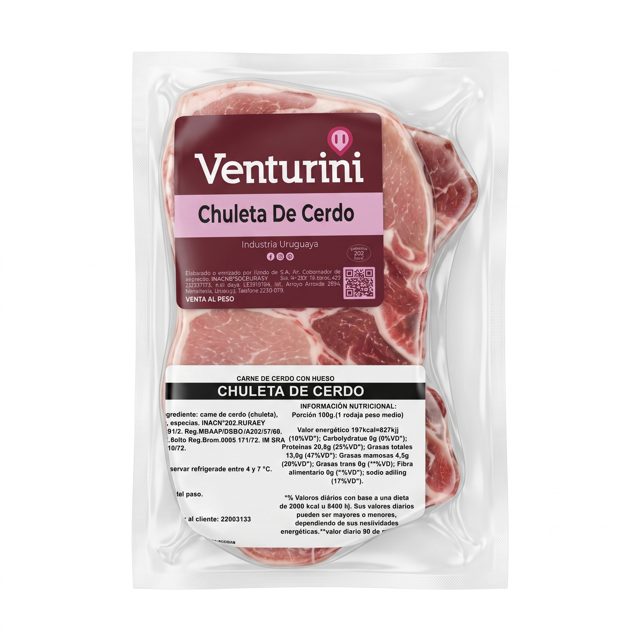 72 Chuletas de Cerdo 800gr - Imagen 1